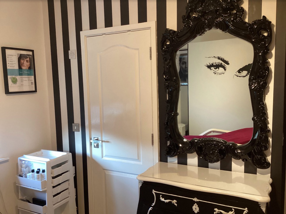 Profile shot of a woman with healthy skin