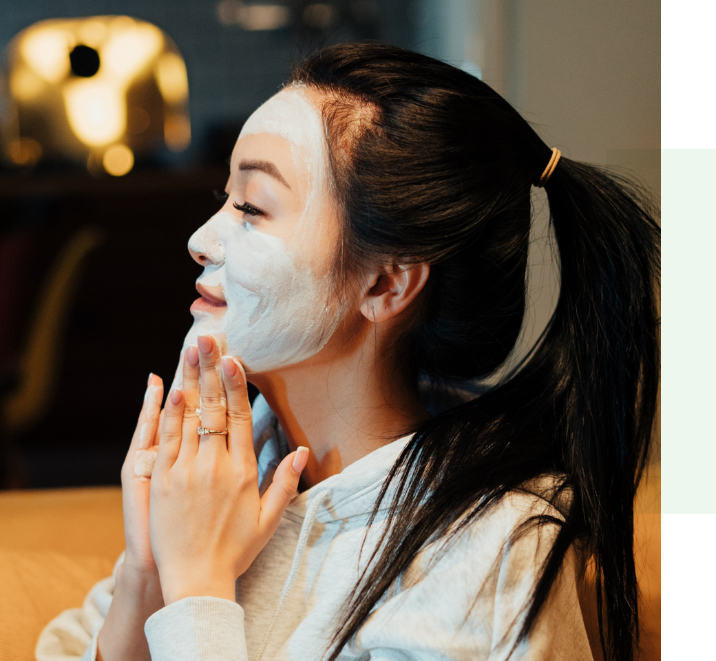 Woman having a face treatment